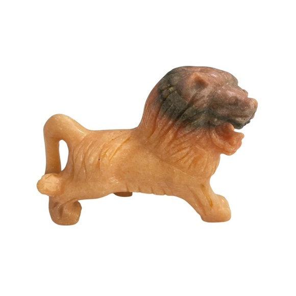 Soap Stone small Lion Figurine 
4.25”W x 3.25”T heavy, paper weight - Picture 2 of 10